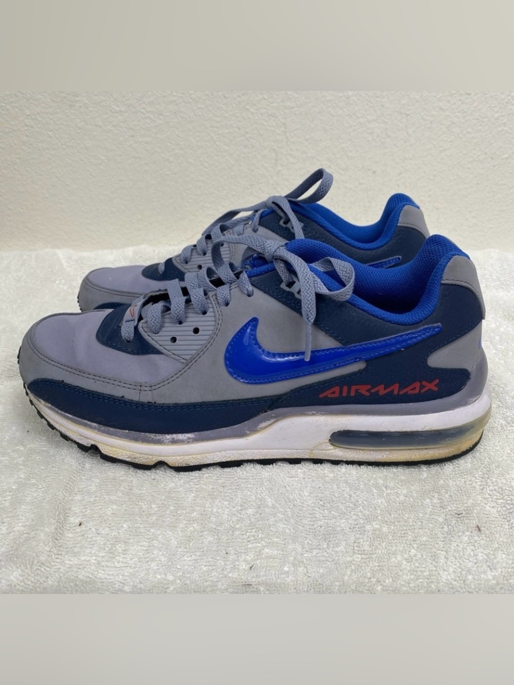 Nike Air Men's Max LTD 3 Gray Blue Sneakers Size 9 Retro Streetwear Activewear
